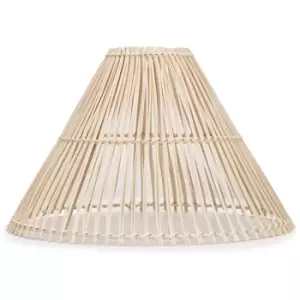 Image of Rattan Lampshade Easy Fit Pendant Natural Wicker Light Shade - No Bulb