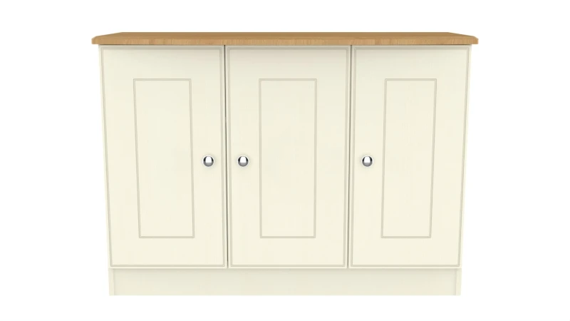 Image of Ready Assembled 2 U Albert 3 Door Sideboard (Ready Assembled) in Cream Size: Large Cream Unisex Large