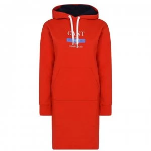 Image of Gant Gant Nautical Hooded Dress - 667 LAVA RED