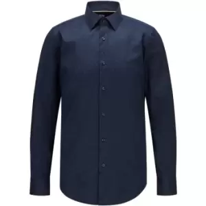 Image of Boss Patterned Shirt - Blue