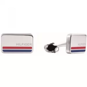 Image of Mens Tommy Hilfiger Stainless Steel Rectangle Cufflinks