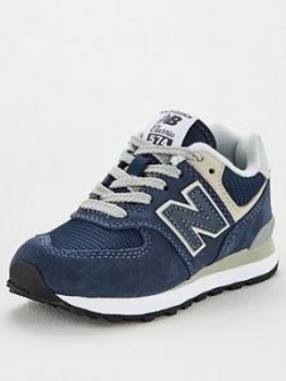 Image of New Balance 574 Childrens Trainers - Navy, Size 11