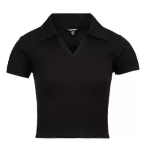 Image of Golddigga Rib Polo Shirt - Black