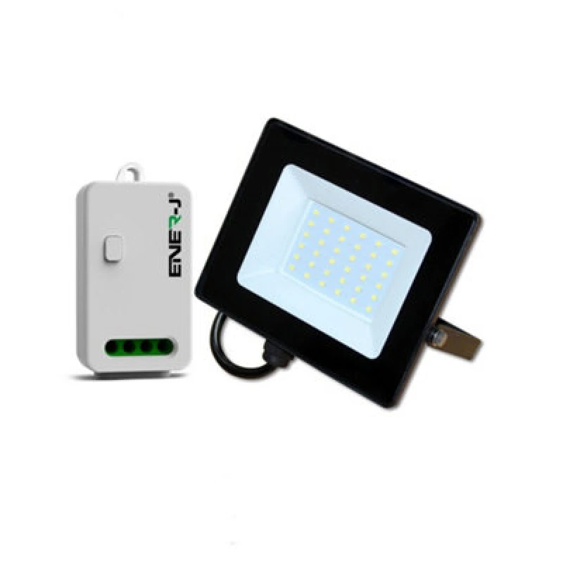 Image of Ener-J 30W LED Flood Light Pre Wired With Eco Series 500W Non Dimmable Rf Receiver