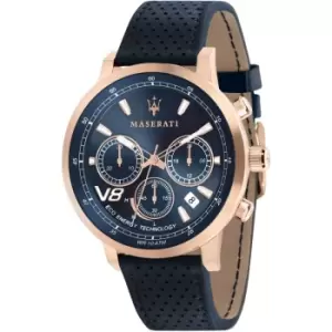 Image of Gents Maserati Gt 44mm Solar Chr Blue Dial Blue St Watch