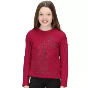 Image of Regatta Girls Wenbie Ii Organic Cotton Long Sleeve T Shirt 11-12 Years - Chest 75-79cm (Height 146-152cm)