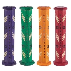 Image of Mango Wood (1 Random Supplied) Incense Burner Tower