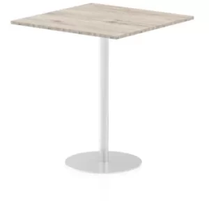 Image of Italia Poseur Table Square 1000/1000 Top 1145 High Grey Oak