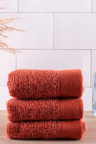 Image of Drift Home 'Abode Eco' Soft Sustainable Heavyweight BCI Cotton Towel Terracotta
