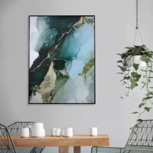 Image of The Art Group Premium Edit Envy Framed Canvas Blue