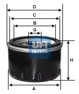 Image of UFI 23.282.00 Oil Filter Oil Spin-On