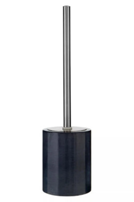 Image of Orsina Dark Grey Toilet Brush, Marble Effect Lavatory Brush, Bathroom Toilet Scrubber Brush For Modern Interiors