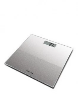 Image of Salter Silver Glitter Electronic Personal Bathroom Scale