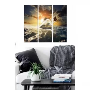 Image of MDF3203731 Multicolor Decorative MDF Painting (3 Pieces)