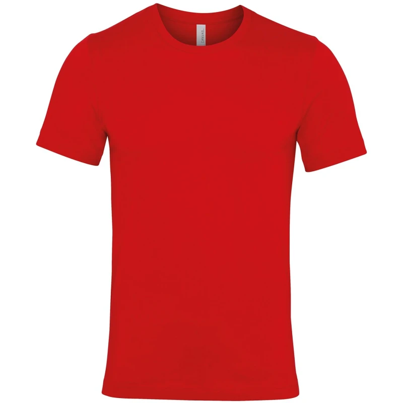 Image of Bella + Canvas Mens Jersey Crew Neck T-Shirt in Scarlet Size: XS Scarlet Male XS