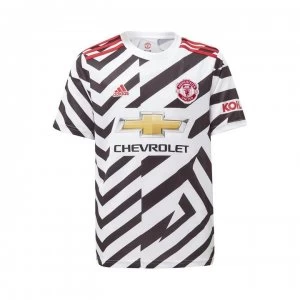 Image of adidas Manchester United Third Shirt 2020 2021 Junior - White/Black