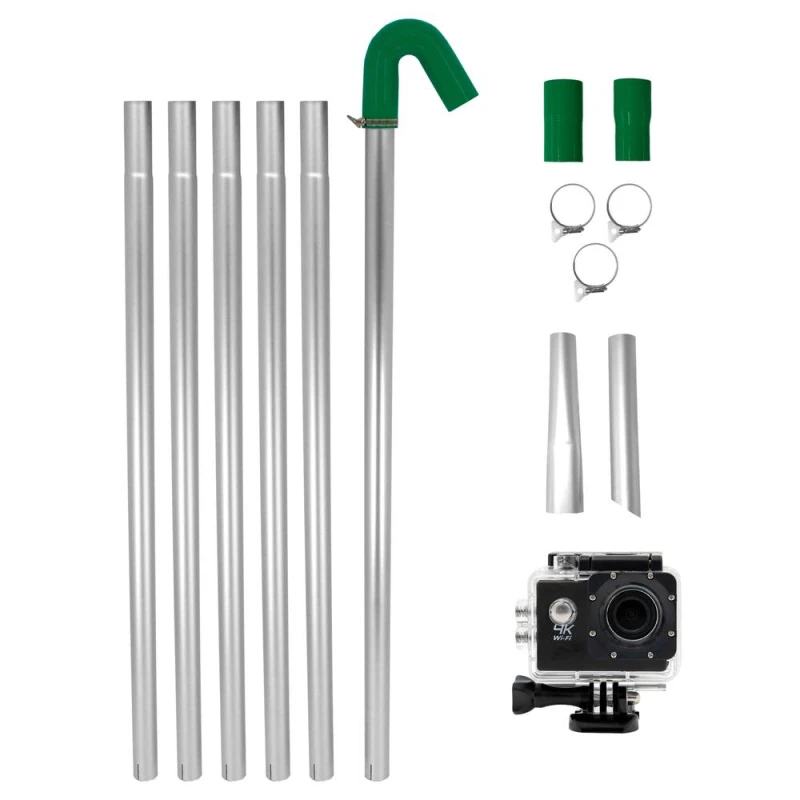 Image of Monstershop Gutter Vacuum Poles With Camera in Silver Silver Unisex