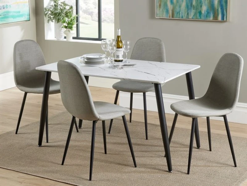 Image of Core Aspen Rectangular White Dining Set