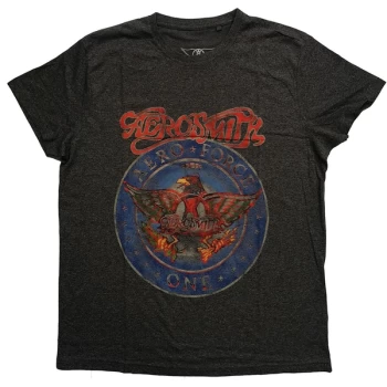 Image of Aerosmith - Aero Force Unisex Medium T-Shirt - Grey/ Black