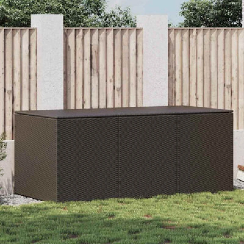 Image of Vidaxl Garden Storage Box Poly Rattan 180X90X70 Cm Brown