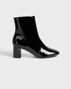 Image of Ted Baker Patent Leather Block Heel Ankle Boot