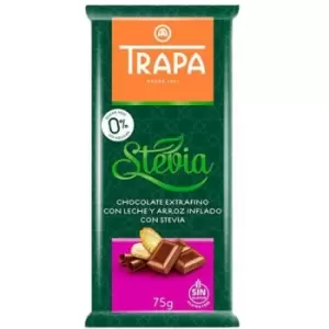 Image of Stevia Chocolate Bar - Crunchy - 75g x 18 - 701742 - Trapa