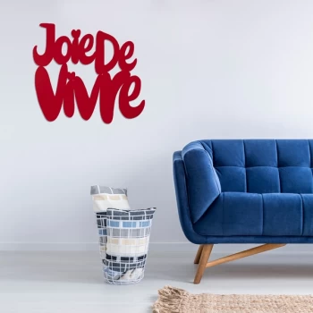 Image of Joie De Vivre - Red Red Decorative Wooden Wall Accessory
