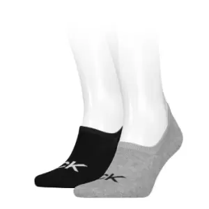 Image of Calvin Klein High Foot Socks 2 Pack Mens - Grey