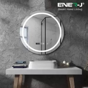 Image of Ener-j - LED Mirror with Bluetooth Speaker, Round, Size: 70cms