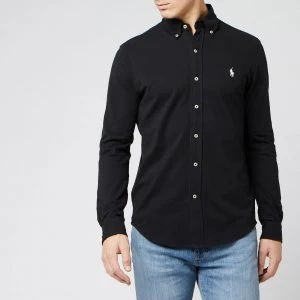 Image of Polo Ralph Lauren Mens Featherweight Mesh Shirt - Polo Black - S