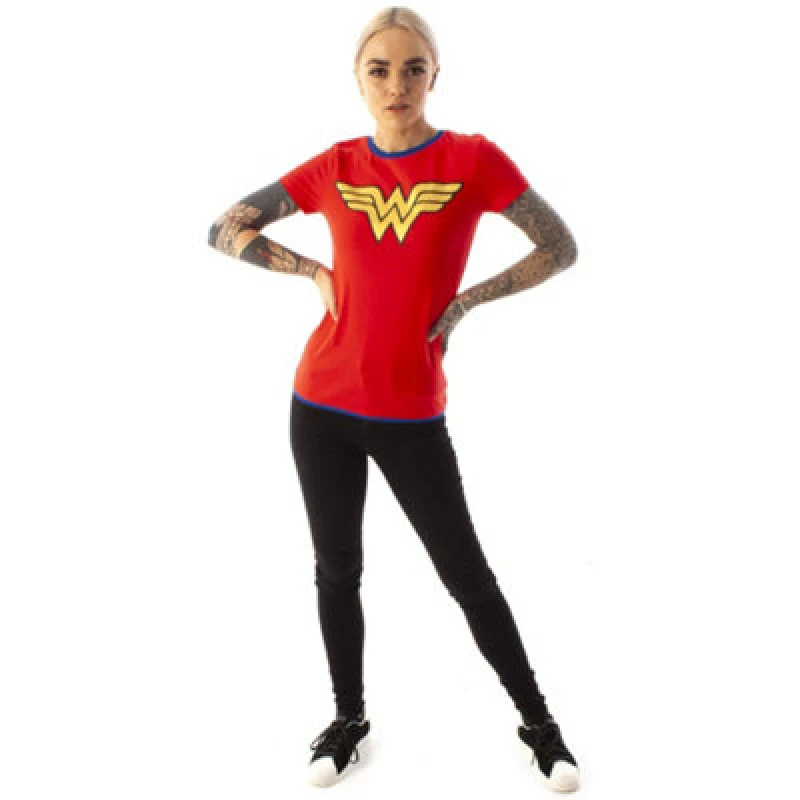 Image of (XX-Large) DC Comics Short Sleeved T-Shirt (Womens Red)