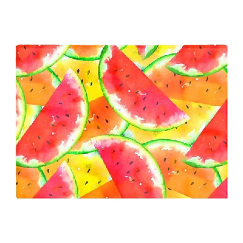 Image of Warren Reed Designer Melon Print Glass Chopping Board