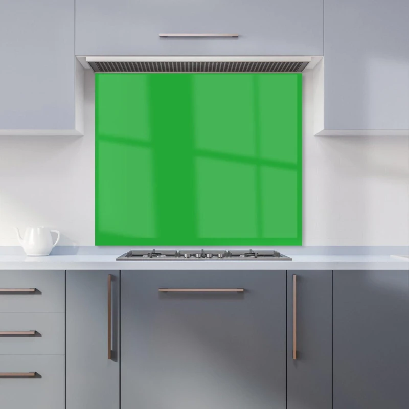 Image of Warren Reed - Designer Clover Green Kitchen Splashback Size: 900mm x 650mm Green Unisex 900mm x 650mm