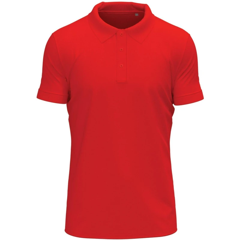 Image of Stedman Stedman Men Stretch Polo Shirt in Red Size: Small Red S Male 5063703705967
