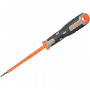 Image of Bahco Tekno+ VDE Insulated Slotted Screwdriver 3mm 100mm