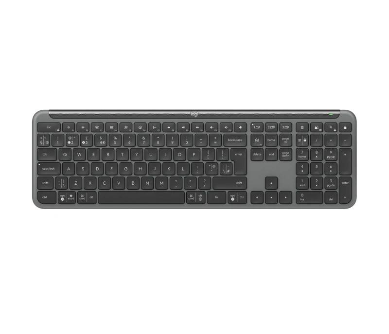 Image of Logitech Signature Slim K950 Wireless Keyboard - Graphite, Black,Silver/Grey 5099206118782