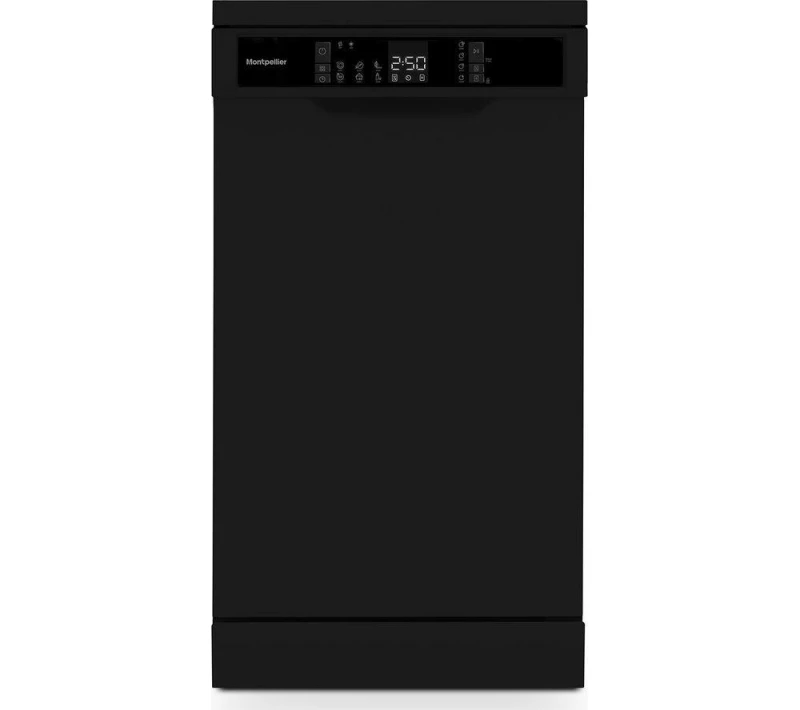 Image of Montpellier MDWD1064BK Slimline Dishwasher - Black 5060617985157