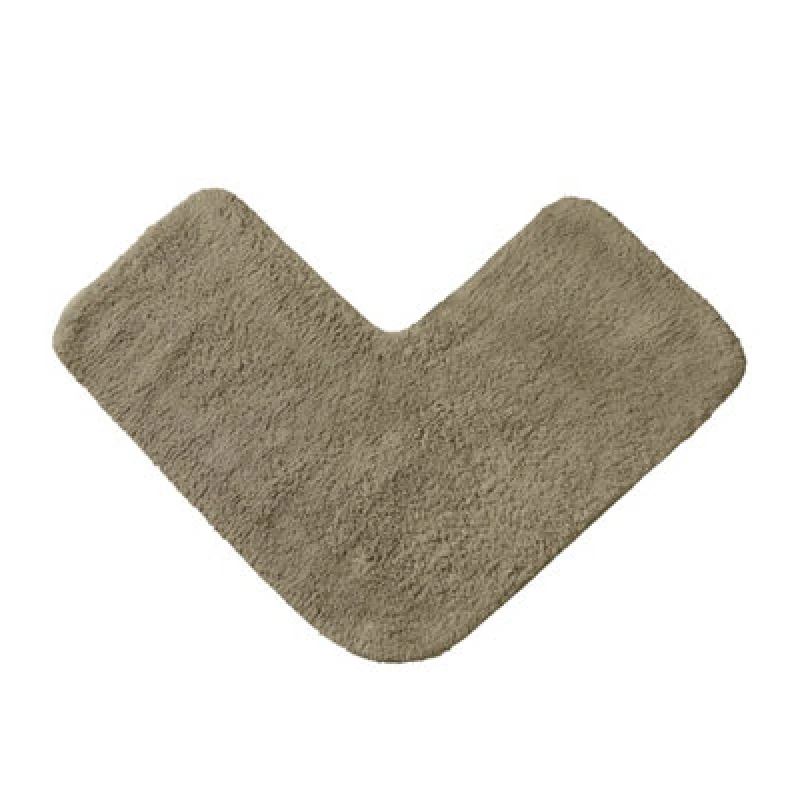 Image of Allure Bath Fashions Corner Shower Mat 100% Cotton - Mocha