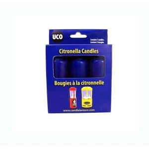 Image of UCO OrigCand 3pk Citronella 9 Hour Candles