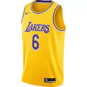 Image of Nike Nba Los Angeles Lakers Dri-Fit Icon Swingman Jersey Lebron James, Amarillo/James Lebron, Male, Basketball Jerseys, DN2009-728
