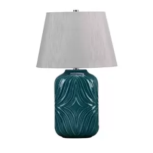 Image of Muse Turqse 1 Light Table Lamp Turquoise, E27