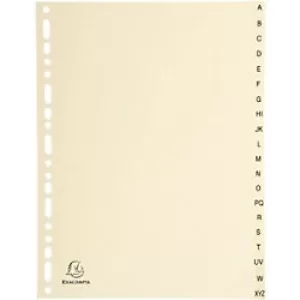 Image of Exacompta Indices Dividers A4, 20 Part A-Z Ivory, Pack of 10
