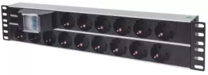 Image of Intellinet 19" 2U Rackmount 15-Way Power Strip - German Type",...