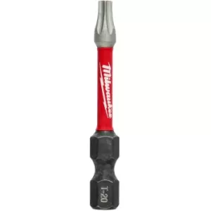 Image of Milwaukee Shockwave Impact Duty Torx Screwdriver Bits TX20 50mm Pack of 1