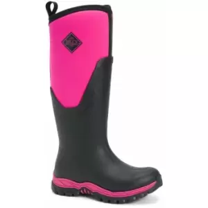 Image of Muck Boots Womens/Ladies Arctic Sport Tall Pill On Wellie Boots (6 UK) (Black/Pink) - Black/Pink