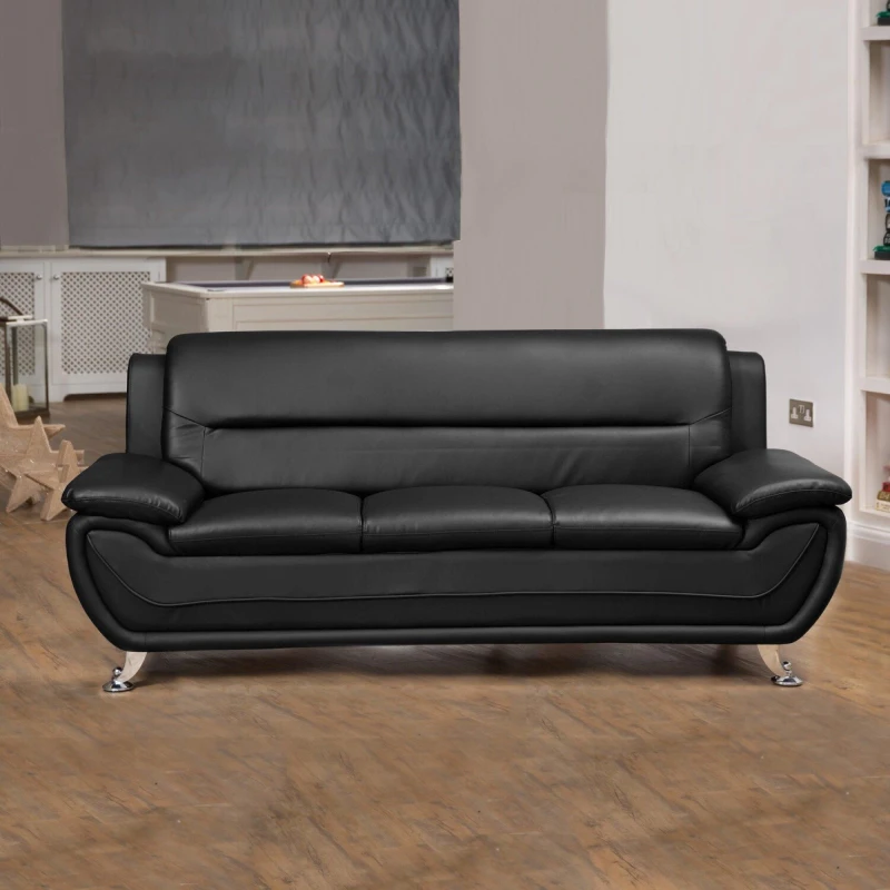 Image of Artemis Home Dexter 3 Seat Sofa in Black Unisex