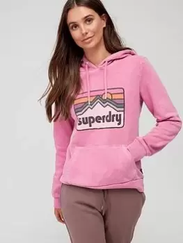 Image of Superdry Vintage 90s Terrain Hoodie - Berries - Purple, Purple, Size 10, Women