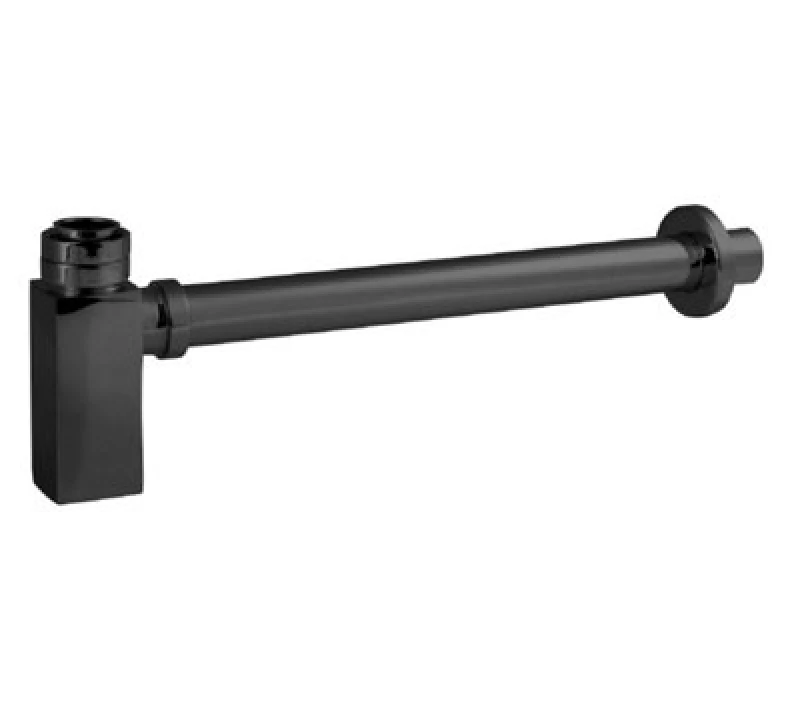 Image of Balterley Square Minimalist Bottle Trap Matt Black Black