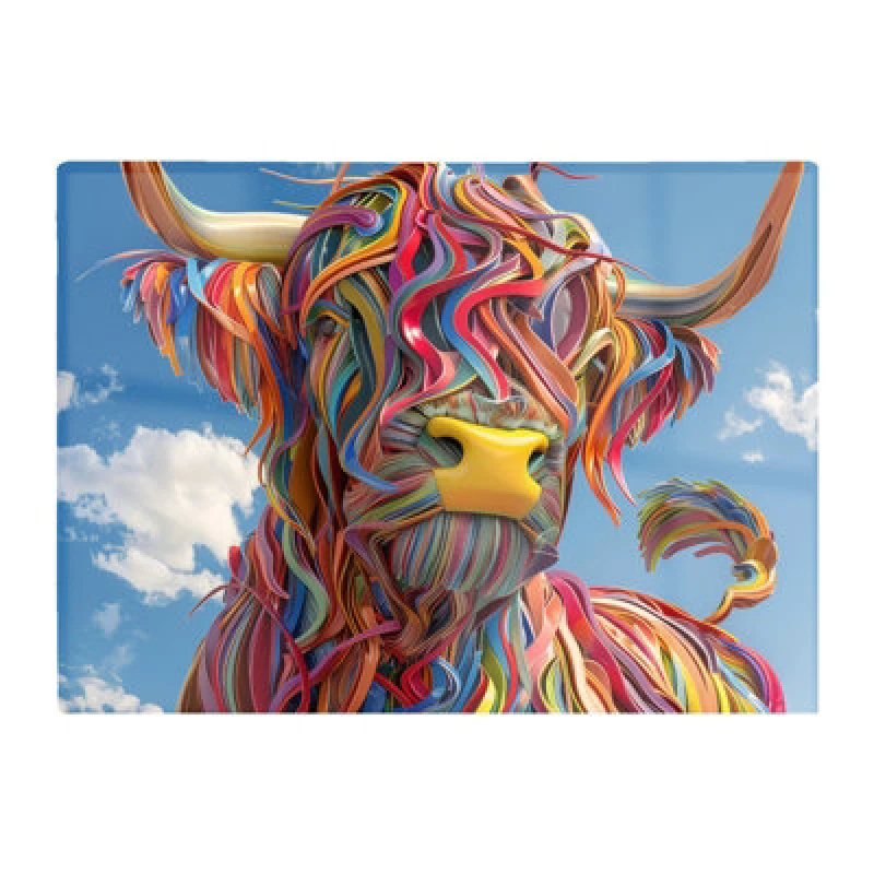 Image of Warren Reed Designer Twisted Colors Of The Bull Chopping Board