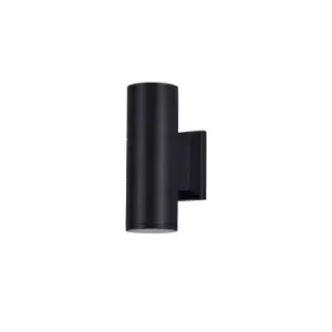 Image of Bowery Wall Lamp Black, 2 Light IP54, GU10